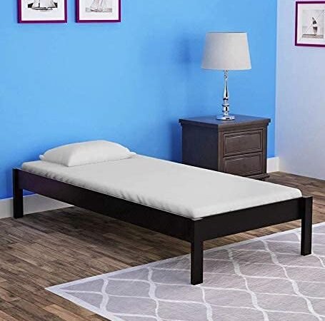 Saamenia Furnitures Wooden Single Size Bed for Bed Room | Solid Wood Bed | Wooden Bed |Single Size Wood Bed | (Sheesham Wood, Warm Chestnut) |