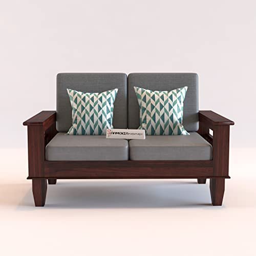 Mamta Furniture Wooden 4 Seater Sofa Set for Living Room , 2+2 Seater Sofa for Office & Lounge , Four Seater Sofa Sets for Home , Sheesham Wood, Mahogany Finish