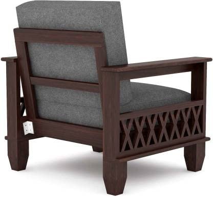 Saamenia Furnitures Solid Sheesham Wood 5 Seater Sofa Set for Living Room Furniture – Walnut Finish (3+1+1 Seater)