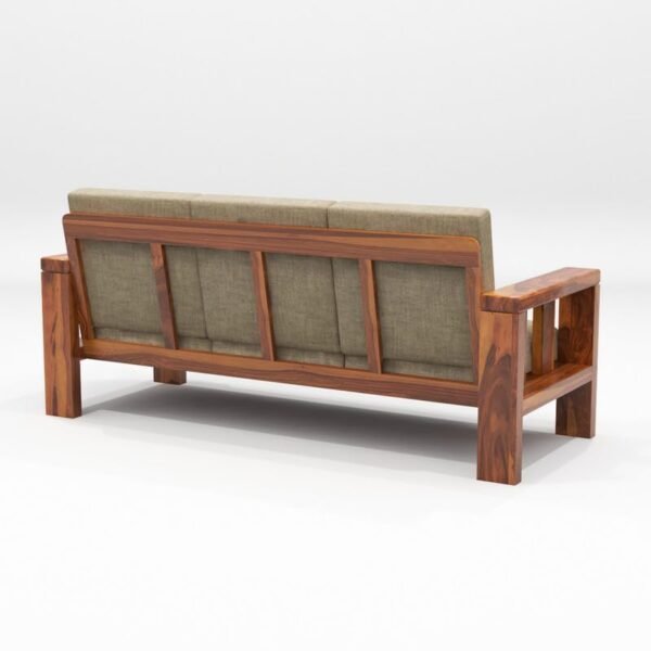 Saamenia Furnitures Solid Sheesham Wooden 5 Seater Sofa Set for Living Room Furniture – Honey Finish