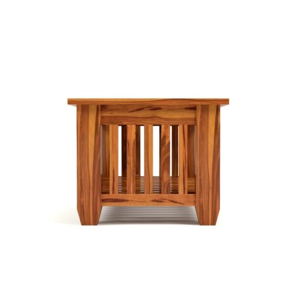 Mamta Furniture Sheesham Wood Coffee Table | 34 x 18 x 16 Inches | Honey Finish | Living Room Table | Solid Wood Center Table with Shelf | Dining Room
