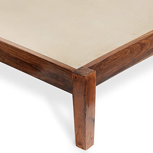 Saamenia Furnitures High Grade Solid Sheesham Wooden Bed Queen Size for Bedroom , Double Bed Without Storage