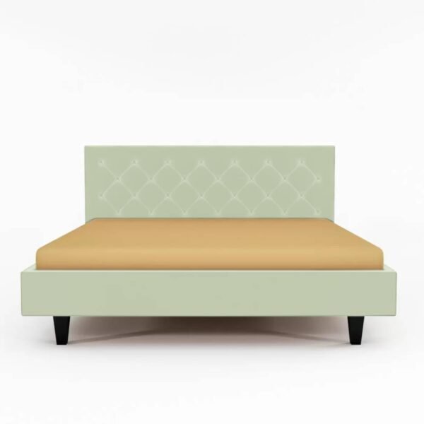 Mamta Furniture Comfy Fabric Queen Size Bed | Tufted Fabric Upholstery | Bedroom Bed | Master Bedroom | Guest Room | DIY Assembly | With Headboard | King Size