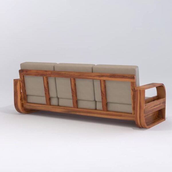 SAAMENIA FURNITURES Teak Wood 4 Seater Sofa Set with coffee table for Living Room | Sofa Set for Living Room Furniture