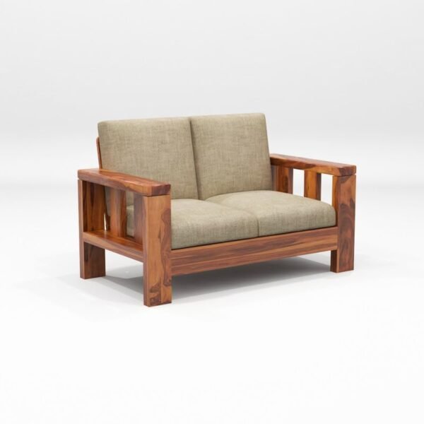 Saamenia Furnitures Solid Sheesham Wooden 6 Seater Sofa Set for Living Room Furniture – Honey Finish