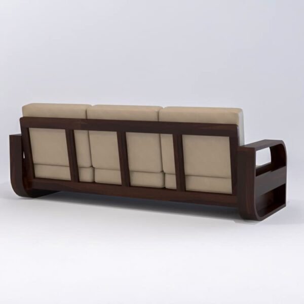 Mamta Furniture Wooden 6 Seater Sofa Set for Living Room, Six Seater Sofa with 40 Density Cushions for Office & Lounge, 3+2+1 Seater Sofa Sets for Home, Sheesham Wood, Walnut Finish