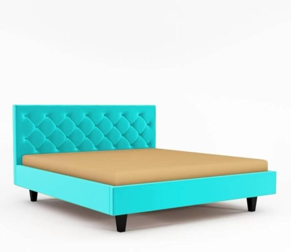 Mamta Furniture Comfy Fabric Queen Size Bed | Fabric Upholstery | Bedroom Bed | Master Bedroom | Guest Room | DIY Assembly | With Headboard | King Size