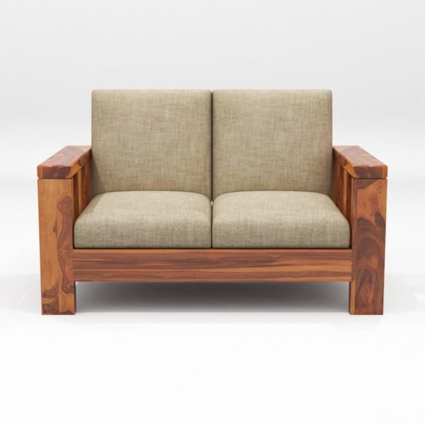Saamenia Furnitures Solid Sheesham Wooden 6 Seater Sofa Set for Living Room Furniture – Honey Finish