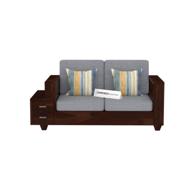 Saamenia Furnitures Solid Sheesham Wood 6 Seater Sofa Set for Living Room Furniture – Walnut Finish (3+2+1 Seater)