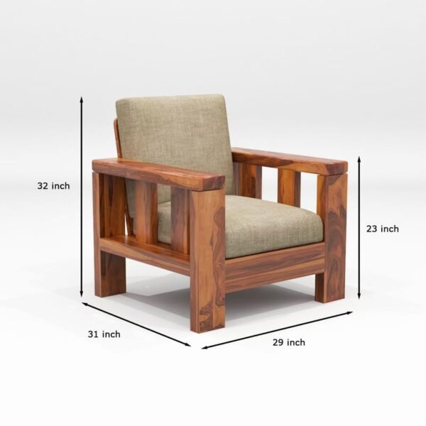 Saamenia Furnitures Solid Sheesham Wooden 5 Seater Sofa Set for Living Room Furniture – Honey Finish