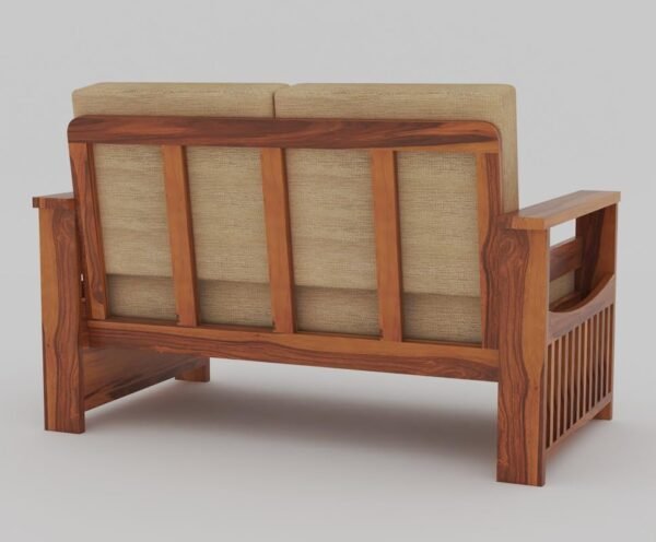 Mamta Furniture Sheesham Wood 4 Seater Sofa Set | Honey Finish | 2+2 Seater Configuration | Living Room | Drawing Room | Without Pillow | Solid Wood Frame