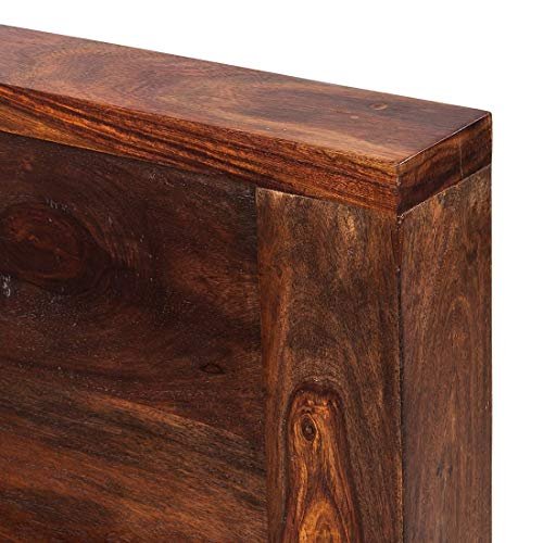 Saamenia Furnitures Sheesham Wood Queen Size Bed for Bedroom | Stylish Bed for Bedroom | Without Storage | Teak Finish |