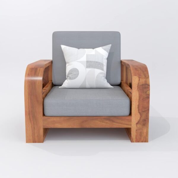 Saamenia Furniture Wooden 4 Seater Sofa Set for Living Room , Four Seater Sofa for Office & Lounge , 3+1 Seater Sofa Sets for Home , Sheesham Wood, Honey Finish