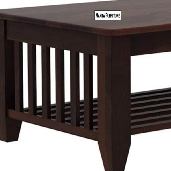 Mamta Furniture Storage Center Table Sofa Center Table Solid Wood Coffee Table (Finish Color – Walnut Finish, Sheesham Wood )