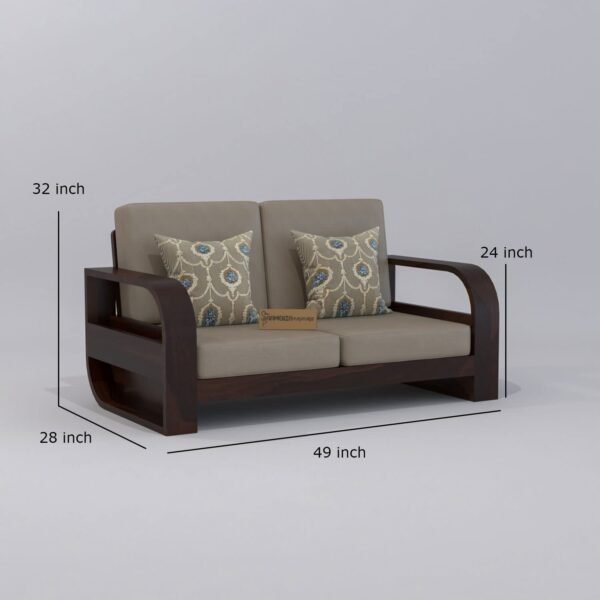Saamenia Furniture Wooden 7 Seater Sofa Set for Living Room | Seven Seater Sofa for Office & Lounge | 3+2+2 Seater Sofa Sets for Home | Sheesham Wood, Walnut