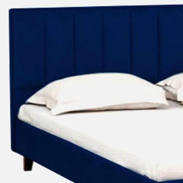 Mamta Furniture Fabric Upholstered King Size Bed with Headboard | Blue Fabric Finish | Engineered Wood Frame | Bedroom Kids Room Hotel Use | Master Bedroom