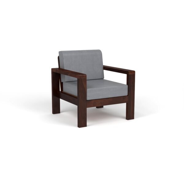 Mamta Furniture Sheesham Wood 4 Seater Sofa Set | Walnut Finish | Living Room | Drawing Room | Without Pillow | Solid Wood Frame