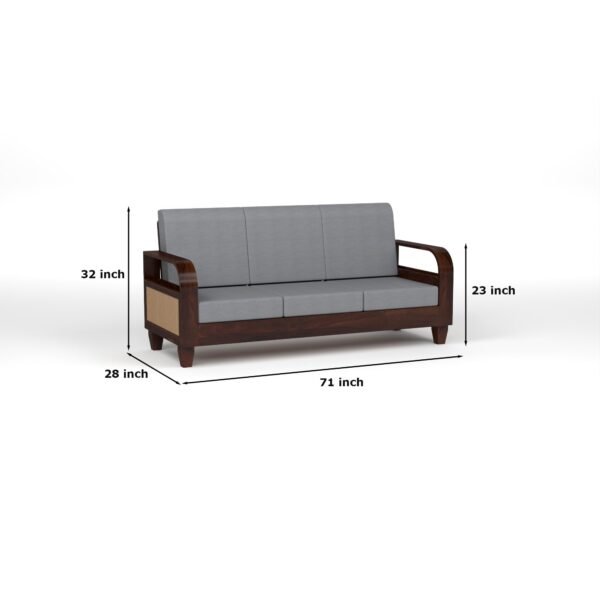 Mamta Furniture Solid Sheesham Wood 5 Seater Sofa Set 3+1+1 | Durable | Living Room | Drawing Room | Without Pillow
