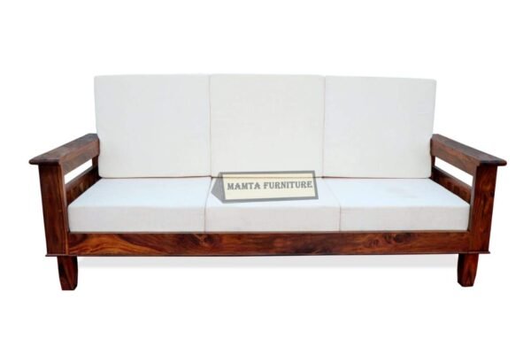 Mamta Furniture Wooden Solid Sheesham Wood 5 Seater Sofa Set with 40 Density Cushions ( 3+1+1, Natural Finish)