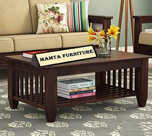 Mamta Furniture Storage Center Table Sofa Center Table Solid Wood Coffee Table (Finish Color - Walnut Finish, Sheesham Wood )