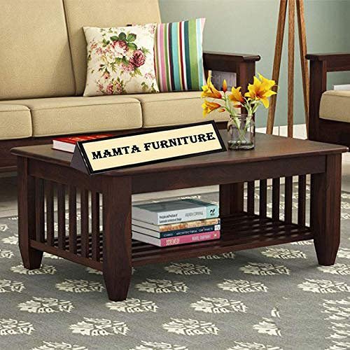 Mamta Furniture Storage Center Table Sofa Center Table Solid Wood Coffee Table (Finish Color – Walnut Finish, Sheesham Wood )
