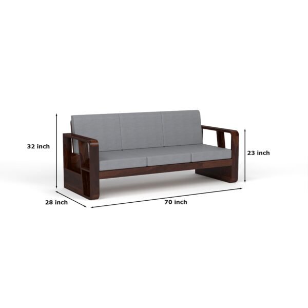 sofa set 1 (Walnut Finish, 6 Seater Sofa 3+2+1 with Coffee Table, Utility Sofa)