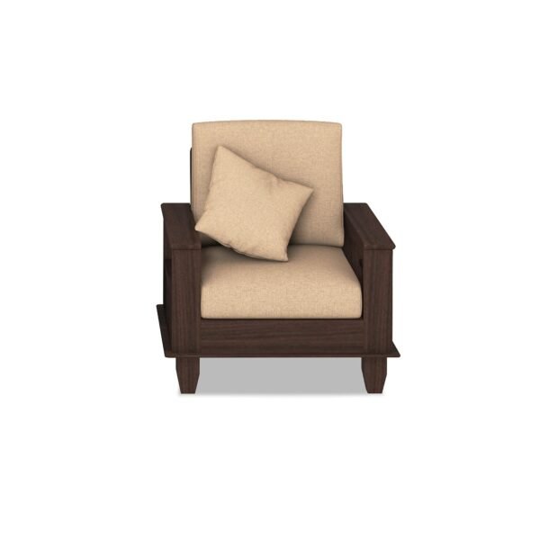 SAAMENIA FURNITURES Wooden 6 Seater Sofa Set for Living Room | 3+2+1 Seater Sofa for Office & Lounge | Six Seater Sofa Sets for Home | Sheesham Wood Walnut Finish