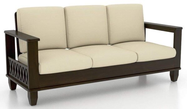 Saamenia Furnitures Solid Sheesham Wood 6 Seater Sofa Set for Living Room Furniture – Oak Finish (3+2+1 Seater)