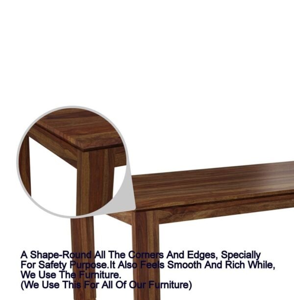 SAAMENIA FURNITURES Solid Sheesham Wood Bench for Living Room | 2 Seater Wooden Bench  (Brown Finish)