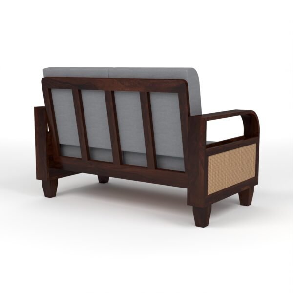 sofa set 1 (Walnut Finish, 6 Seater Sofa 3+2+1, Curve Cane Sofa)
