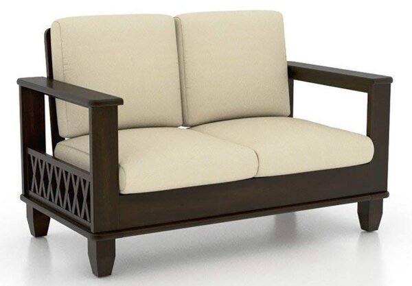 Saamenia Furnitures Solid Sheesham Wood 6 Seater Sofa Set for Living Room Furniture – Oak Finish (3+2+1 Seater)