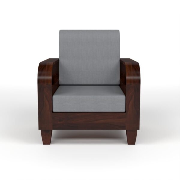 Mamta Furniture Solid Sheesham Wood 4 Seater Sofa Set with Coffee Table | Walnut Finish | 40 Density Cushions | Living Room | Drawing Room | Without Pillow