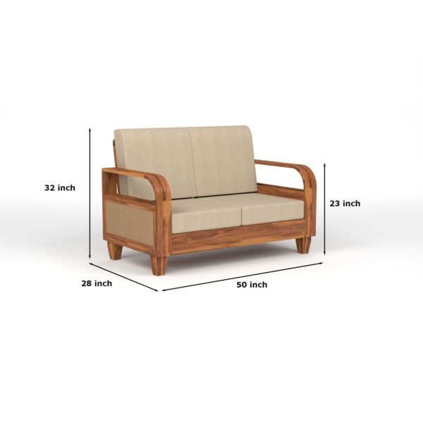 sofa set 1 (Honey Finish, 7 Seater Sofa 3+2+2, Curve Cane Sofa)