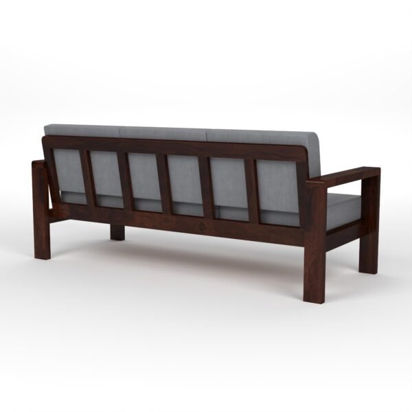 Mamta Furniture Sheesham Wood 5 Seater Sofa Set | 3+2 Configuration | Walnut Finish | Living Room | Drawing Room | Without Pillow | Solid Wood Frame