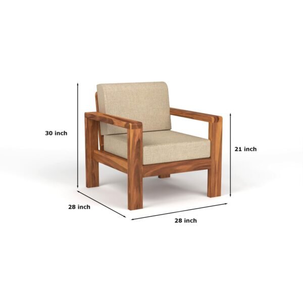 sofa set 1 (Honey Finish, 4 Seater Sofa 2+2, Edge Sofa)