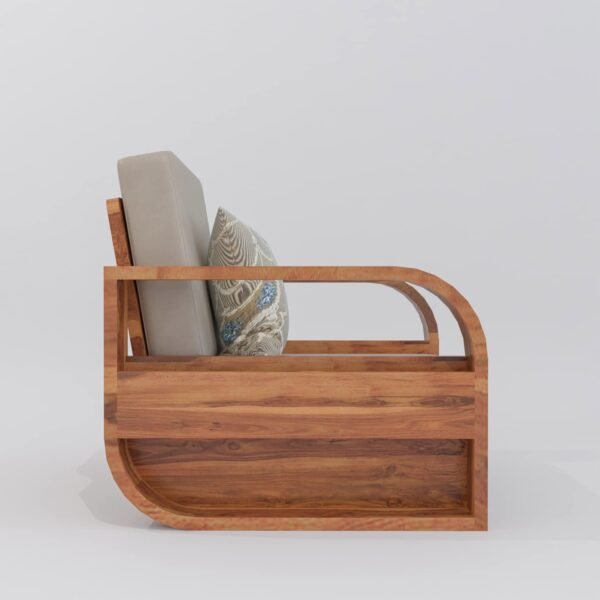 SAAMENIA FURNITURES Teak Wood 1 Seater Sofa Set for Living Room | Sofa Set for Living Room Furniture