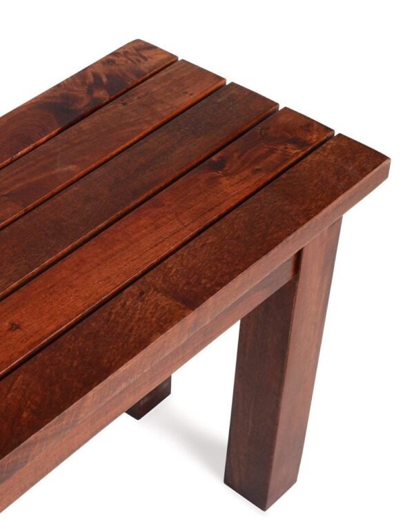 SAAMENIA FURNITURES Solid Sheesham Wood Bench for Living Room | 2 Seater Wooden Bench  (Brown Finish)