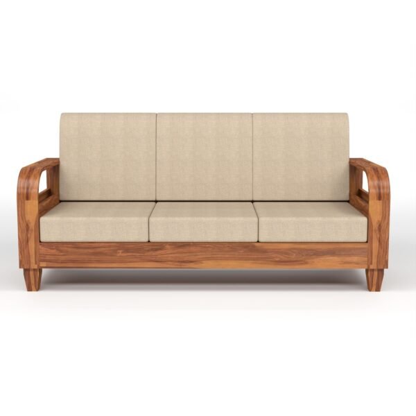 sofa set 1 (Honey Finish, 5 Seater Sofa 3+2 with Coffee Table, Curve Cane Sofa)