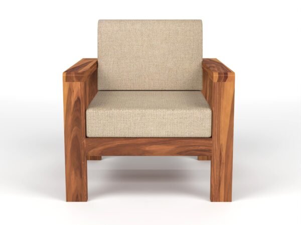 sofa set 1 (Honey Finish, 1 Seater Sofa, Edge Sofa)