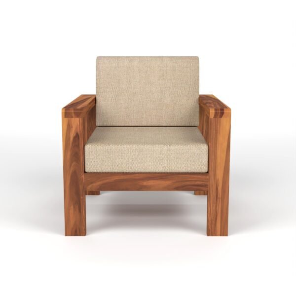 sofa set 1 (Honey Finish, 1 Seater Sofa, Edge Sofa)