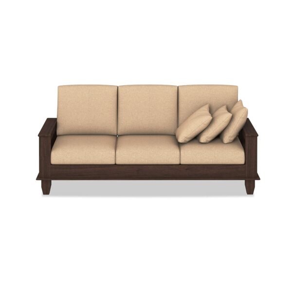 SAAMENIA FURNITURES Wooden 6 Seater Sofa Set for Living Room | 3+2+1 Seater Sofa for Office & Lounge | Six Seater Sofa Sets for Home | Sheesham Wood Walnut Finish