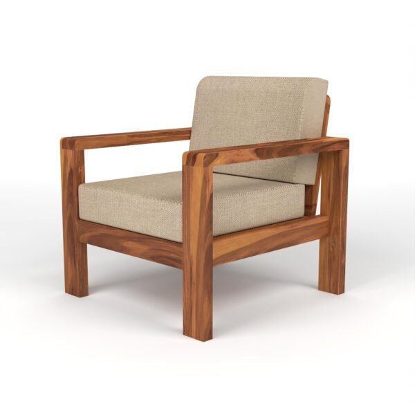 sofa set 1 (Honey Finish, 1 Seater Sofa, Edge Sofa)
