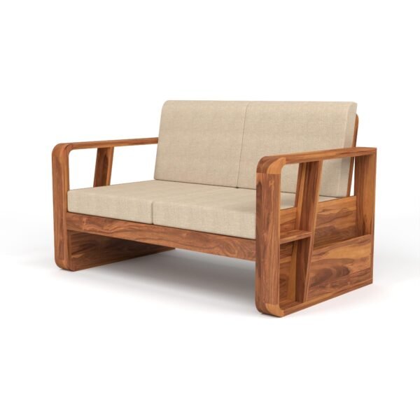 sofa set 1 (Honey Finish, 2 Seater Sofa, Utility Sofa)