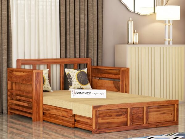Mamta Furniture wooden Sofa cum bed