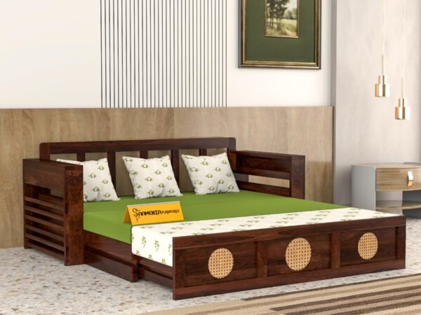 Mamta Furniture wooden Sofa cum bed