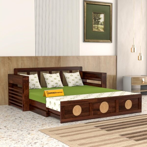 Mamta Furniture wooden Sofa cum bed