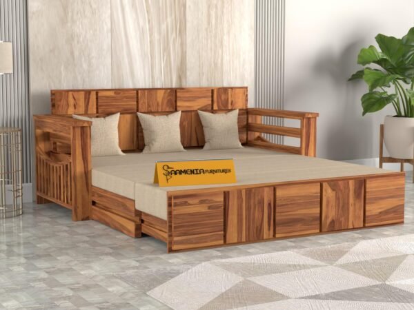 Mamta Furniture wooden Sofa cum bed