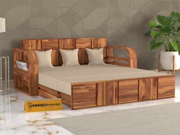 Mamta Furniture wooden Sofa cum bed