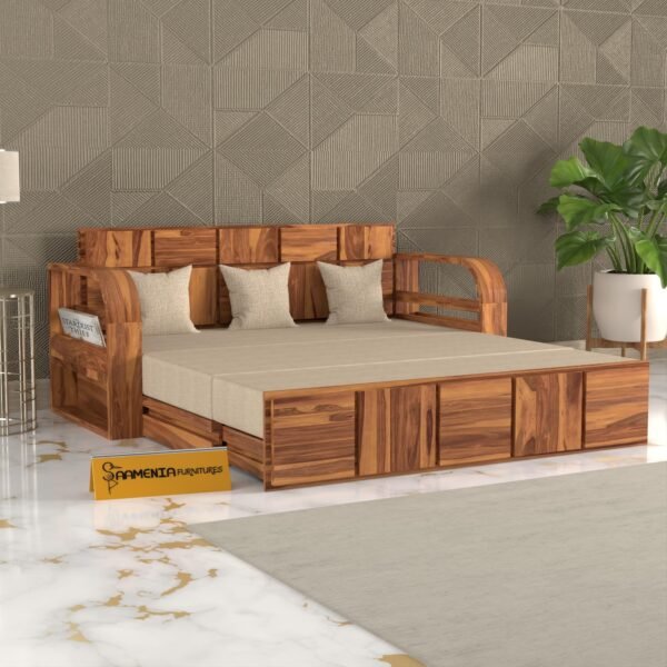 Mamta Furniture wooden Sofa cum bed