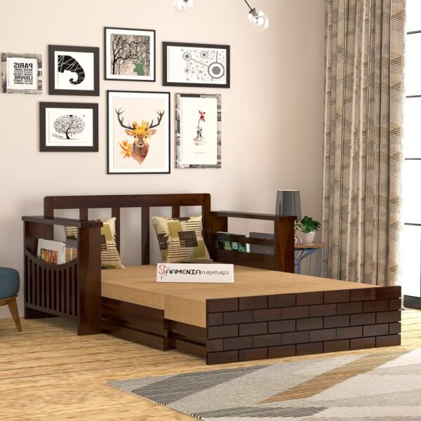 Mamta Furniture wooden Sofa cum bed